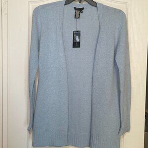 BCBG Lambswool light blue cardigan sz L